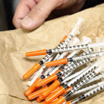 heroin syringes